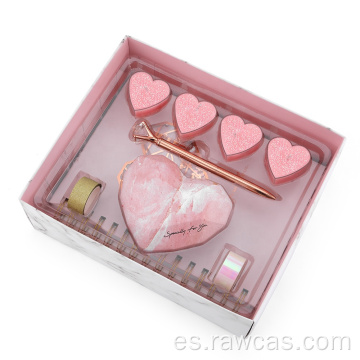 Sets de regalos de vela de cuaderno y lápiz para mujeres